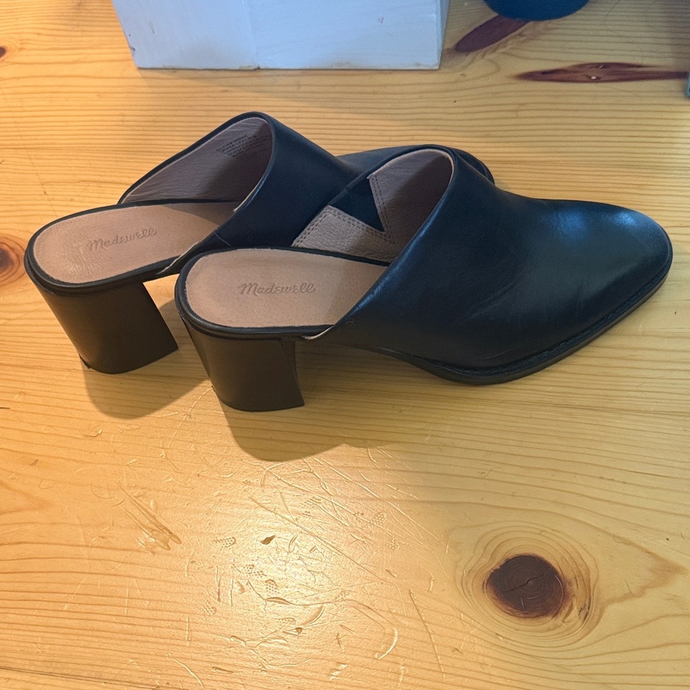 Madewell Black Leather Women's Mules